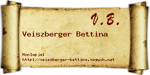 Veiszberger Bettina névjegykártya